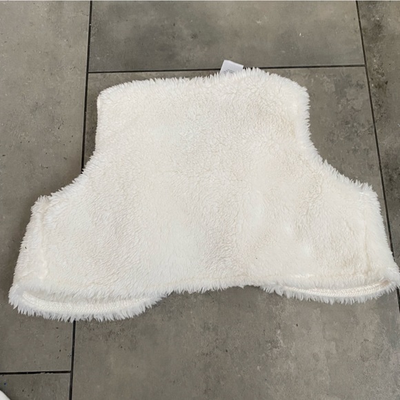 NWOT carters just one you white winter dress tulle with faux fur vest 9months - Picture 6 of 7